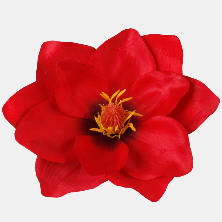 Magnolia tekokukkapää punainen-musta Ø17 cm - Tekokukat