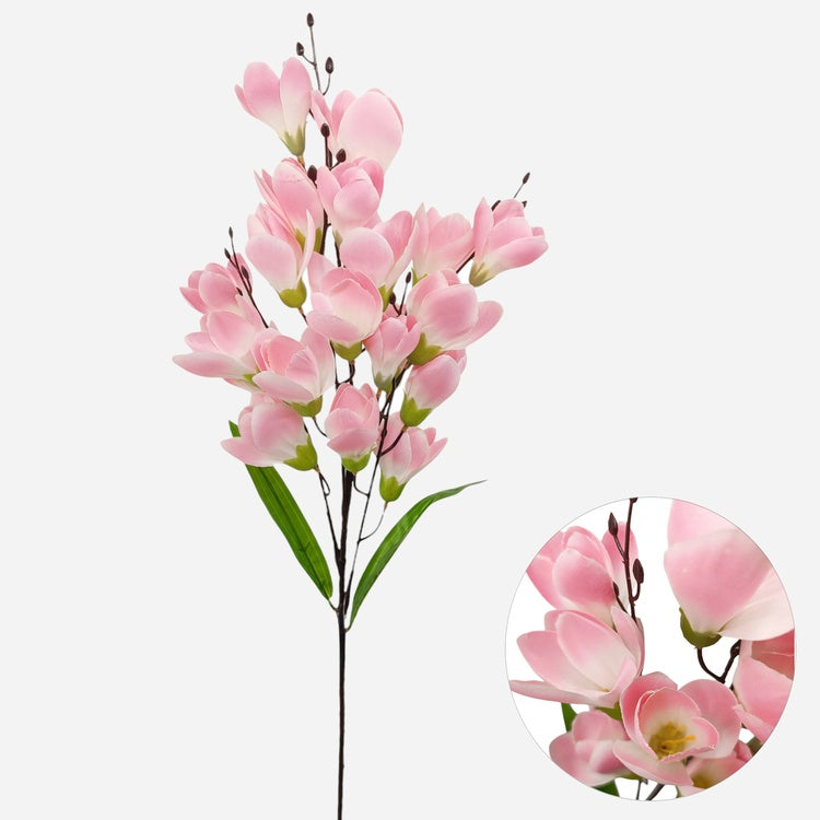 Vaaleanpunainen magnolia tekokukkaoksa 86 cm - Tekokukat
