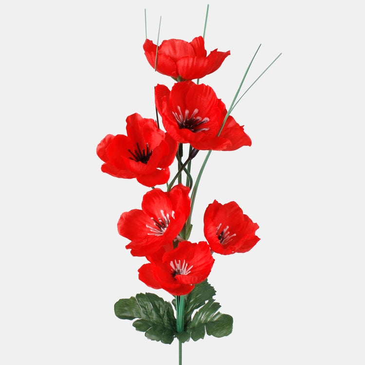 Punainen unikko tekokukka 40 cm - Tekokukat