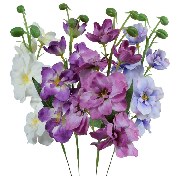 Malva tekokukka satunnainen väri 42 cm 2 kpl - Tekokukat