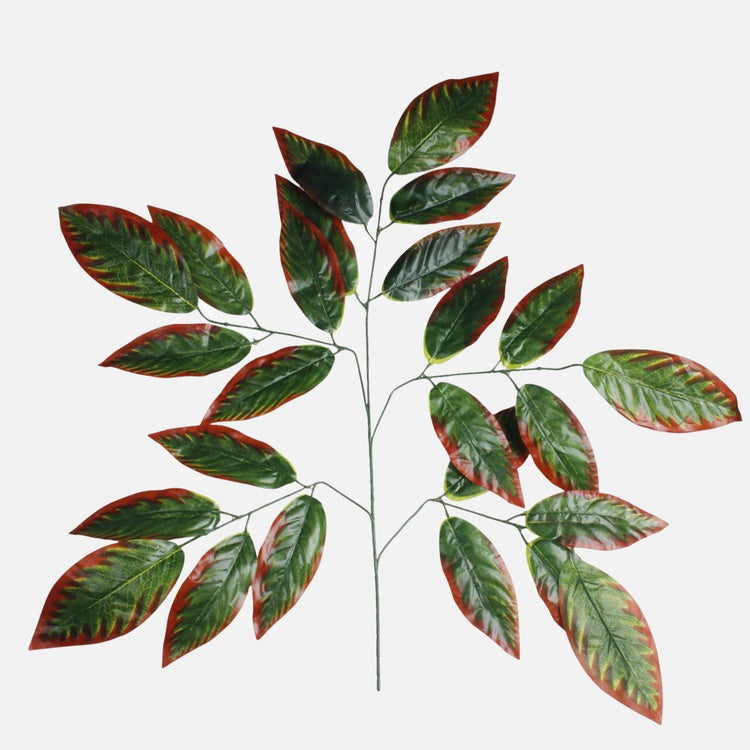 Mango tekokasvin oksa vihreä-punareunainen 72 cm - Tekokukat
