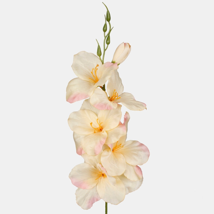 Vaaleankeltainen gladiolus tekokukka satiini 55 cm - Tekokukat