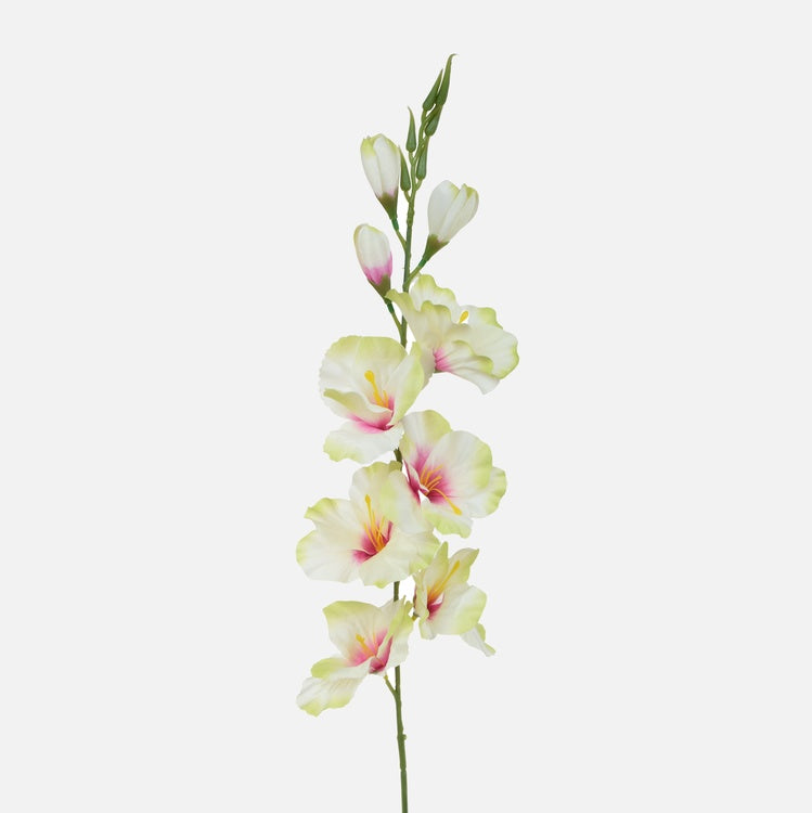 Gladiolus tekokukka vaaleanvihreä-kermanvärinen 77 cm - Tekokukat