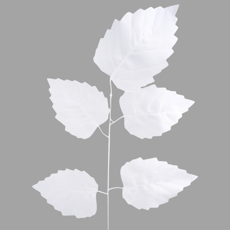 Valkoinen leppä tekokasvin oksa 55 cm - Tekokukat