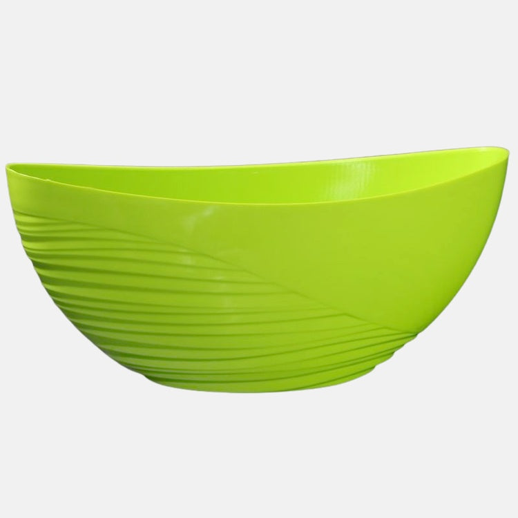 Suuri veneenmuotoinen muovinen suojaruukku vaaleanvihreä 30.5 cm - Tekokukat