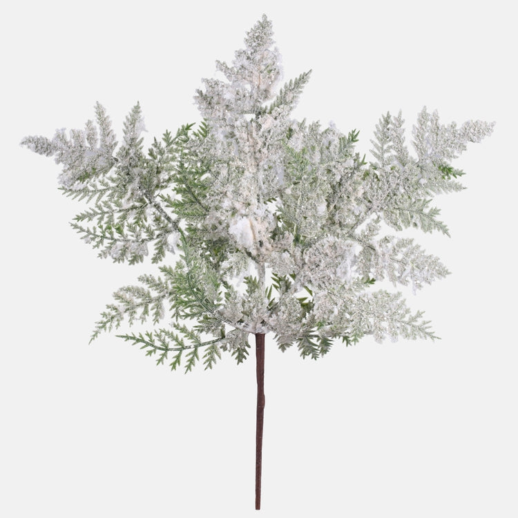 Saniaisenoksa lumisella efektillä 40 cm - Tekokukat