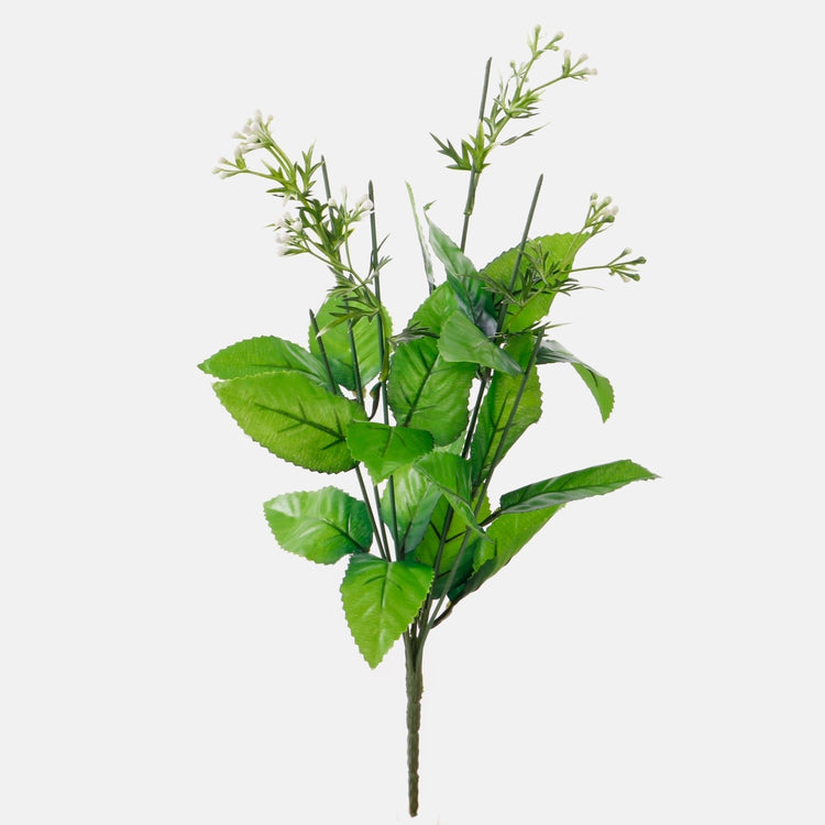Vihreä tekoruusun oksa 36 cm - Tekokukat