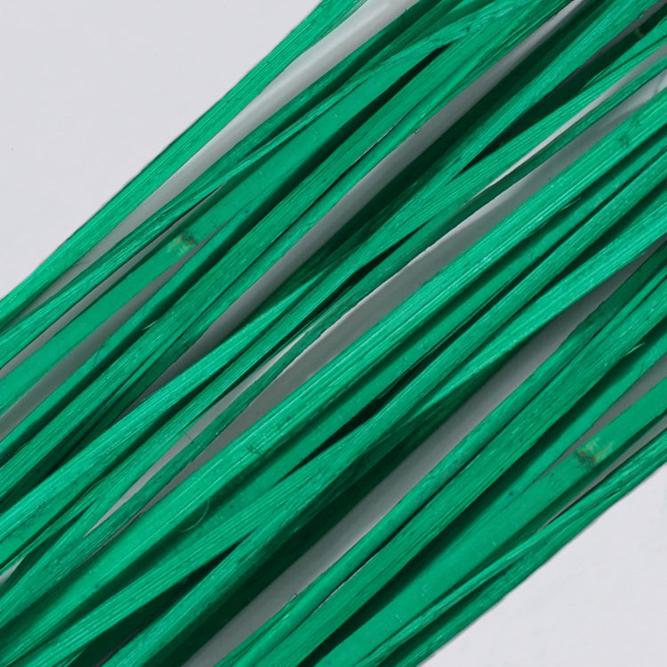 Vihreä litteä rattan-nauha 100 cm - Tekokukat