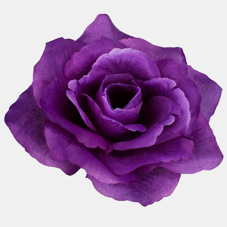 Violetti ranskanruusu tekokukan pää Ø13 cm - Tekokukat