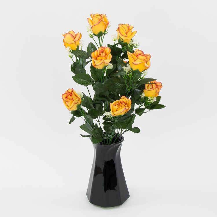 Tumekollase roosi kunstlillekimp 51 cm - Kunstlilled