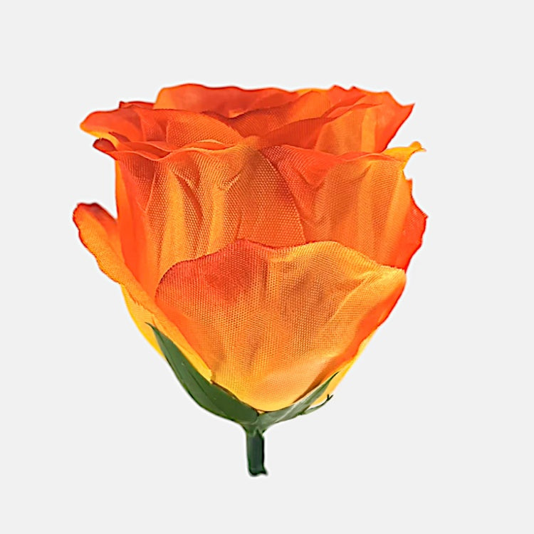 Oranssinkeltainen ruusunnuppu tekokukka 5.5 cm - Tekokukat