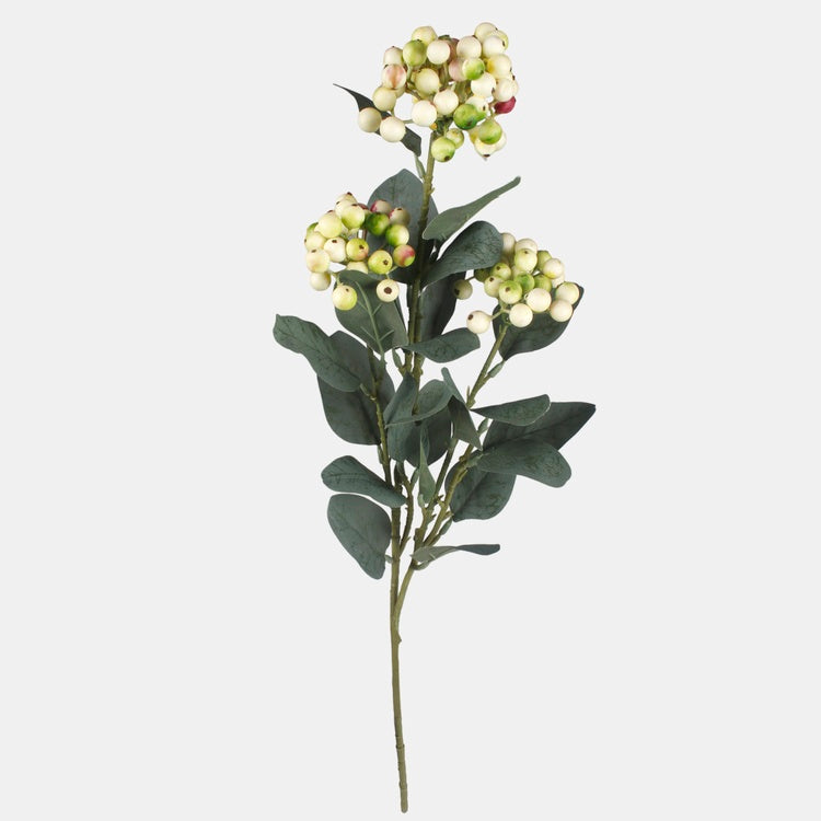 Kermanvärinen lumikki marjaoksa 65 cm - Tekokukat