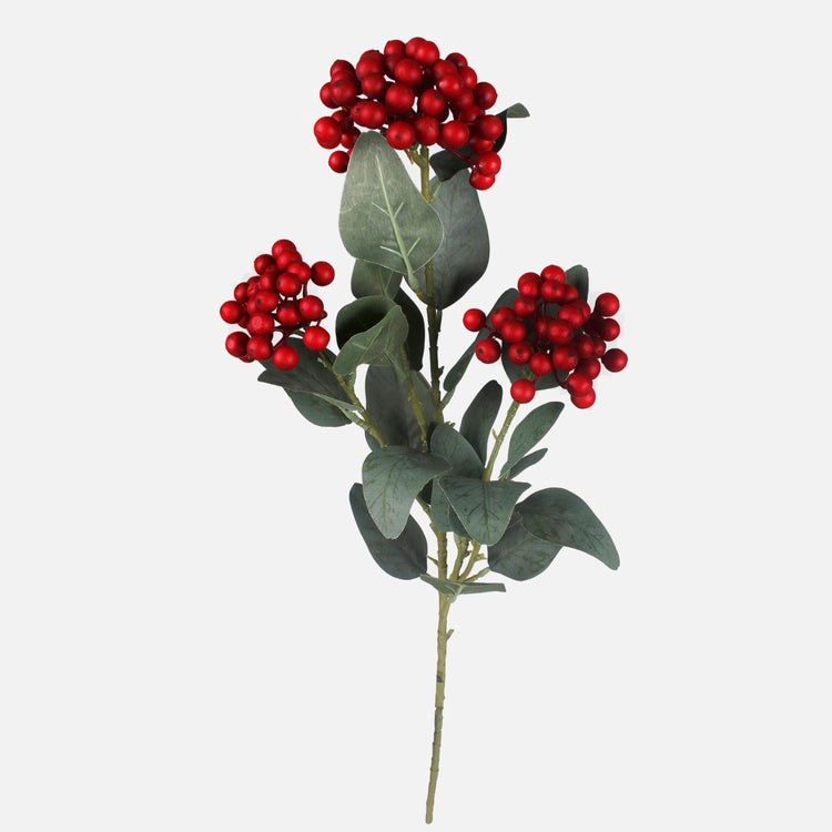 Punase marja kunstoksad 65 cm - Kunstlilled