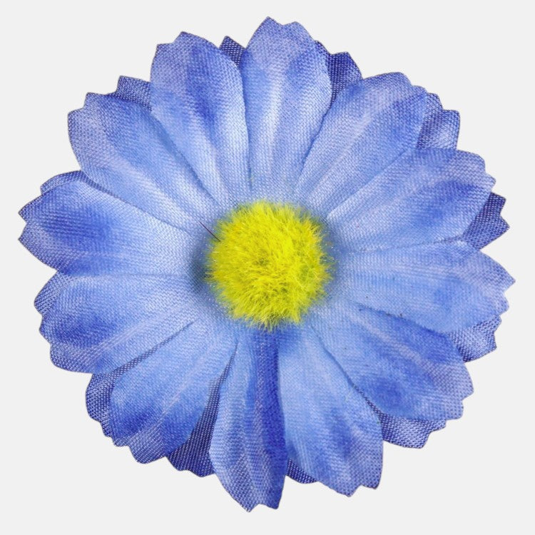 Sininen päivänkakkara tekokukan pää Ø5.5 cm - Tekokukat
