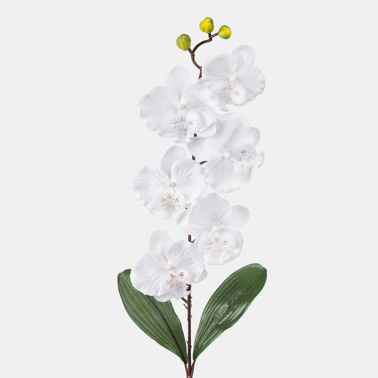 Valkoinen orkidea tekokukka 78 cm - Tekokukat