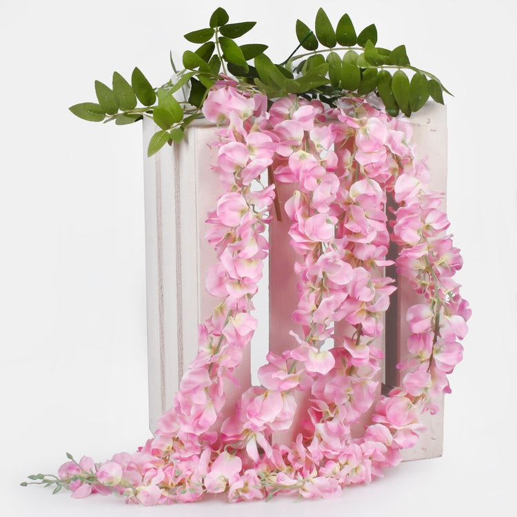 Pinkki wisteria tekoköynnös 90 cm - Tekokukat