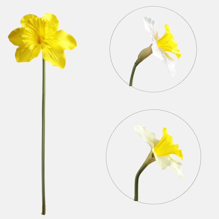 Keltainen narsissi tekokukka 50 cm - Tekokukat