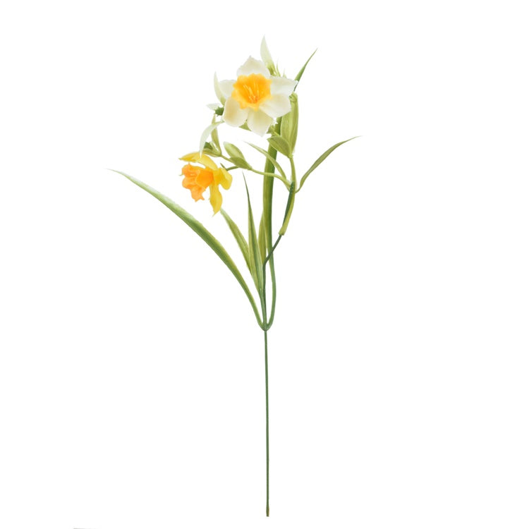 Valkokeltainen narsissi tekokukka 40 cm - Tekokukat