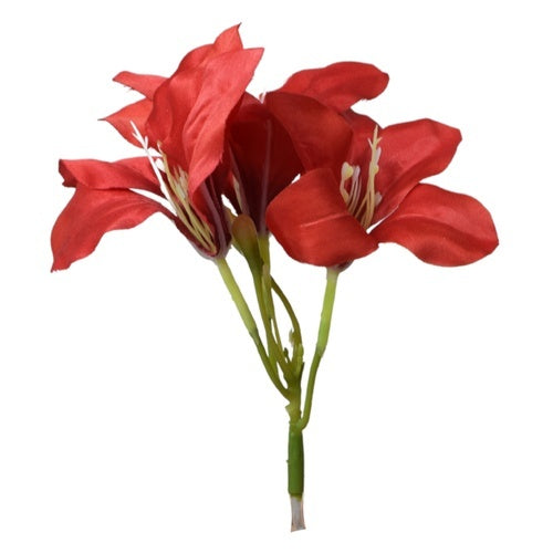 Amaryllis tekokukan pää punainen Ø16 cm - Tekokukat