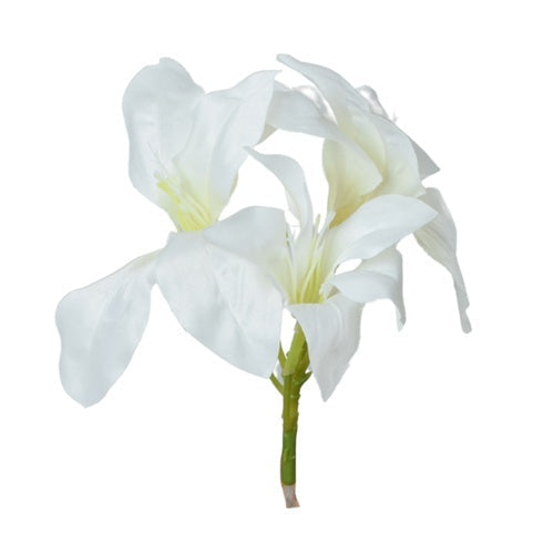 Valkoinen amaryllis tekokukkapää Ø16 cm - Tekokukat