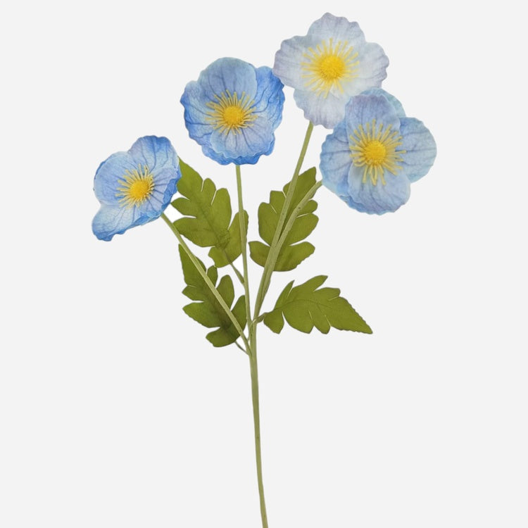 Vaaleansininen anemone tekokukka 58 cm - Tekokukat