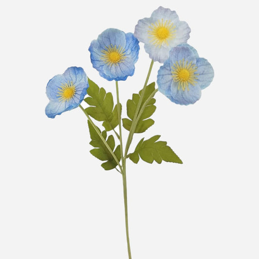 Vaaleansininen anemone tekokukka 58 cm - Tekokukat