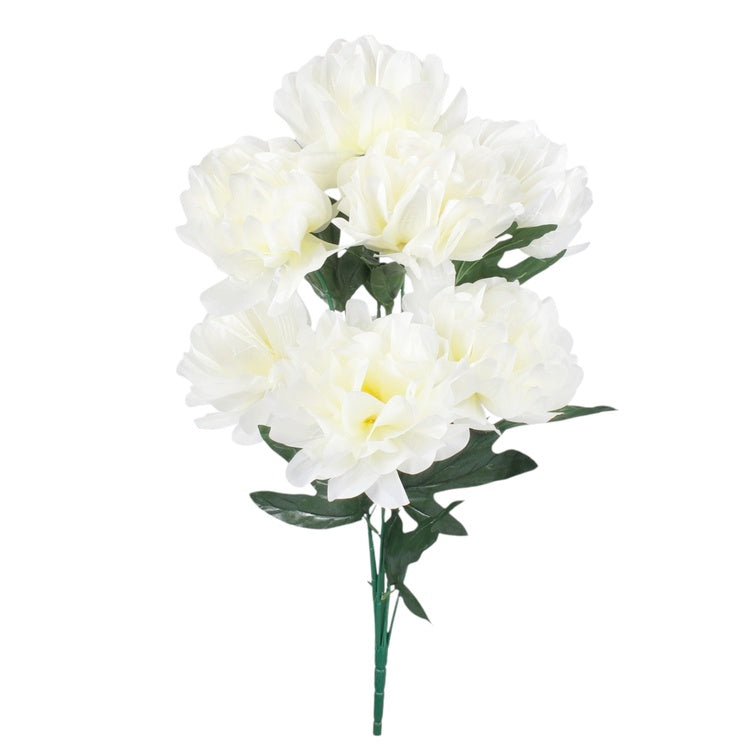 Daalia tekokukkakimppu kermanvärinen-keltainen 70 cm - Tekokukat