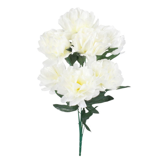 Daalia tekokukkakimppu kermanvärinen-keltainen 70 cm - Tekokukat
