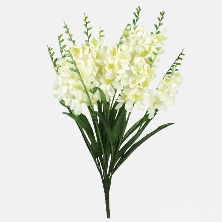 Kermanvärinen freesia tekokukkakimppu 60 cm - Tekokukat