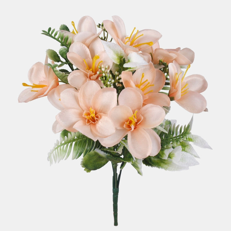 Freesia kunstlillekimp hele virsik 30 cm - Kunstlilled