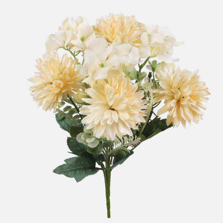 Kunstlillekimp Hortensia ja krüsanteemi juhuslik värv 31 cm - Kunstlilled