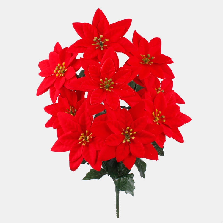 Jõulutähe kunstlillebukett punane 43 cm - Kunstlilled