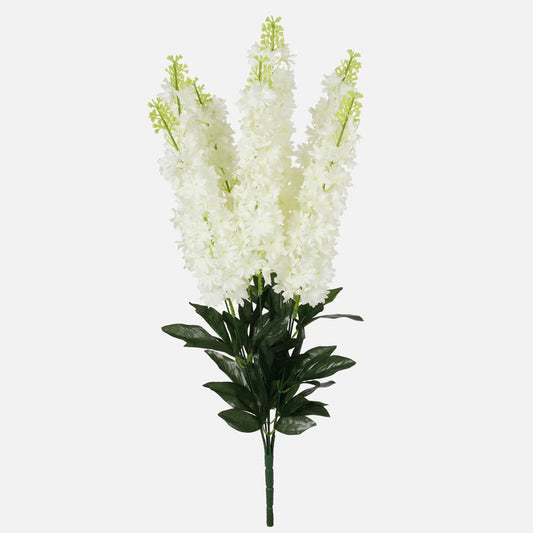 Kreemjas delphinium kunstlillebukett 64 cm - Kunstlilled