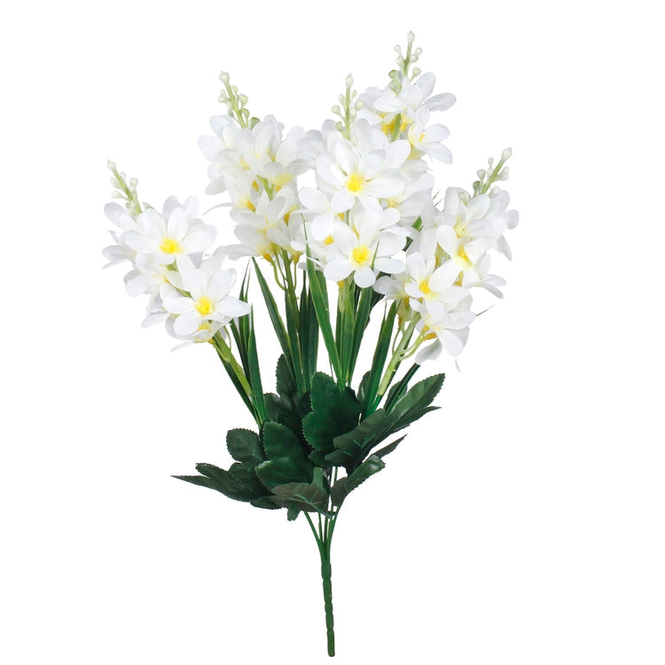 Kermanvärinen gillyflower-tekokukkakimppu 40 cm - Tekokukat