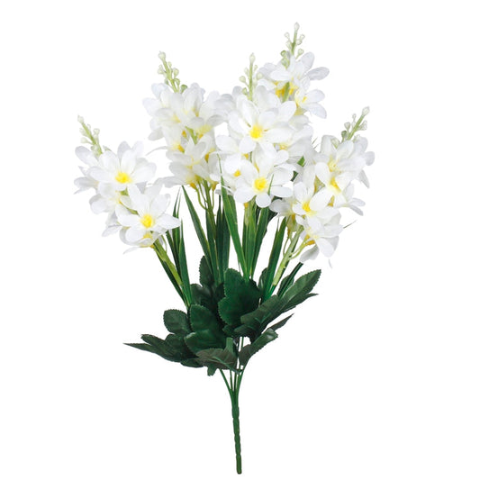 Kermanvärinen gillyflower-tekokukkakimppu 40 cm - Tekokukat