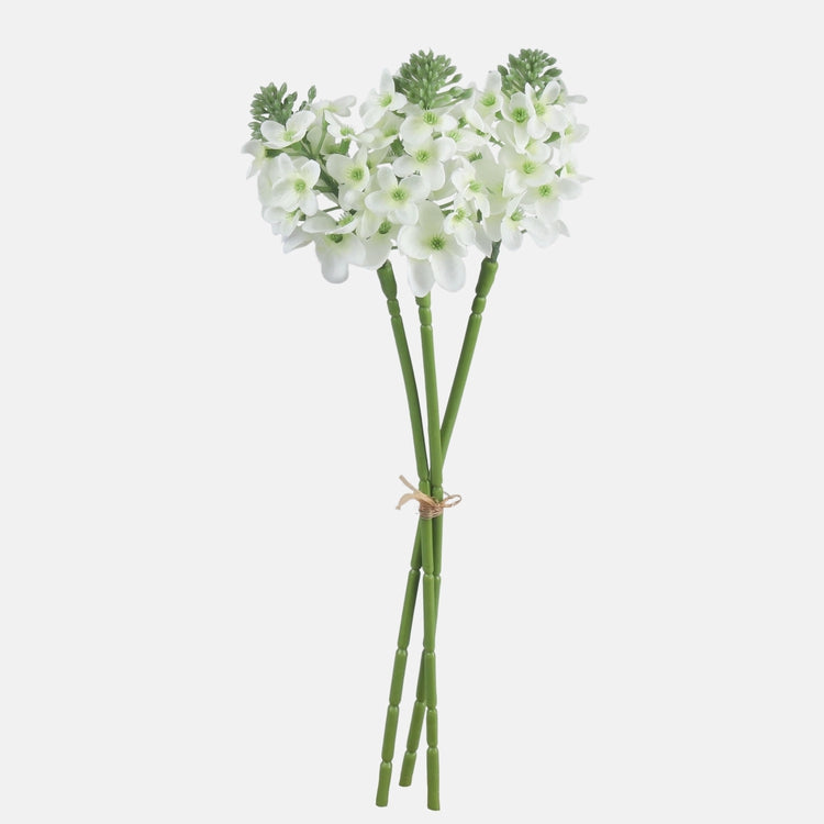 Kermanvärinen tuberoosi tekokukkakimppu 36 cm - Tekokukat