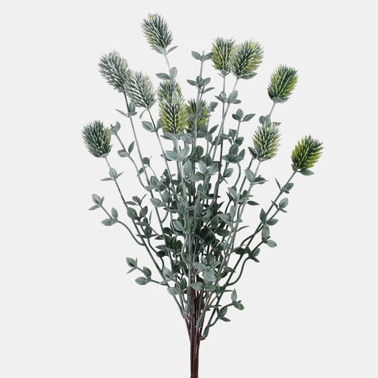 Ohaka- ja mustikalehtede kunstlillebukett roheline 49 cm - Kunstlilled