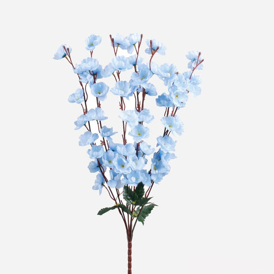 Omenapuu tekokukkakimppu vaaleansininen 54 cm - Tekokukat