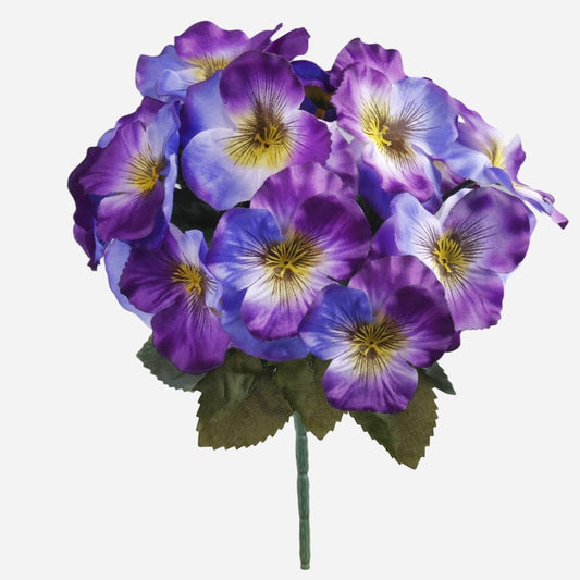 Violetne kunstlillebukett lillakas-kreemjas 26 cm - Kunstlilled