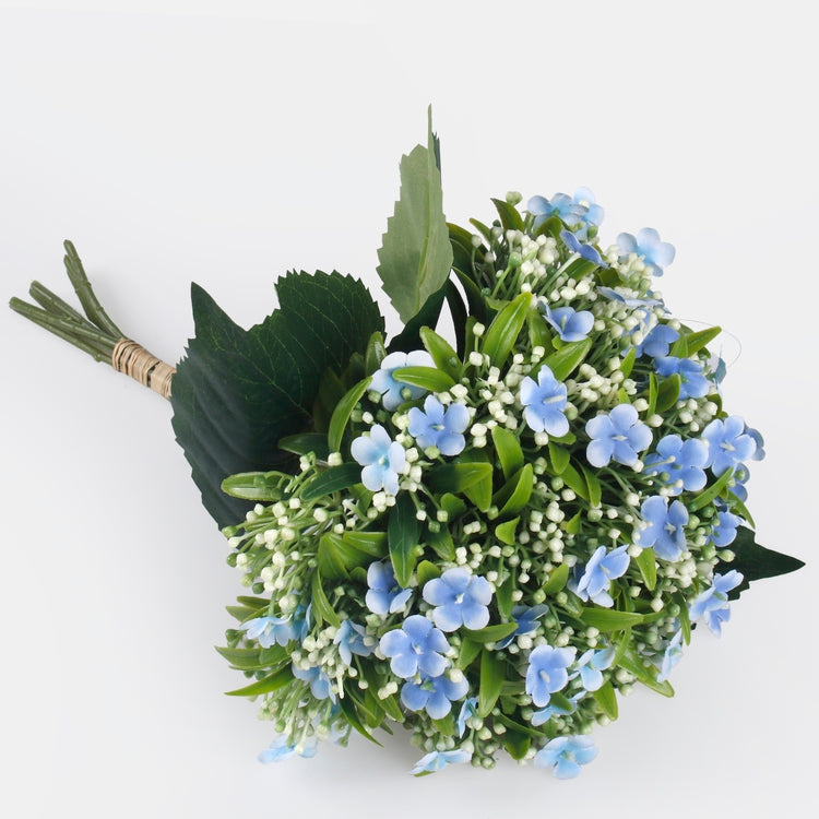 Sininen lemmikki tekokukkakimppu 35 cm - Tekokukat