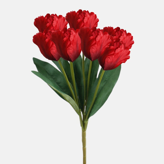 Tulppaani tekokukkakimppu satunnainen väri 42 cm - Tekokukat