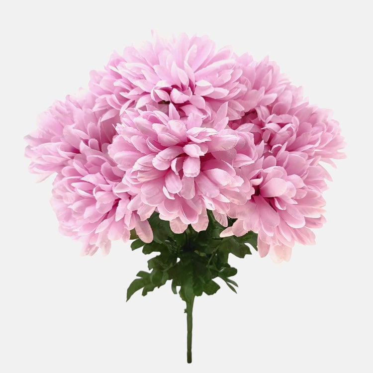 Vaaleanliila krysanteemi tekokukkakimppu 42 cm - Tekokukat
