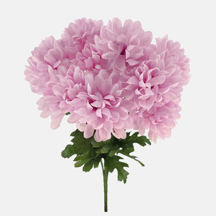 Vaaleanliila krysanteemi tekokukkakimppu 42 cm - Tekokukat