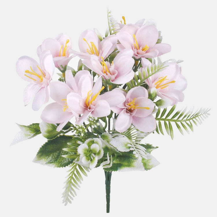 Roosa freesia kunstlillekimp 30 cm - Kunstlilled