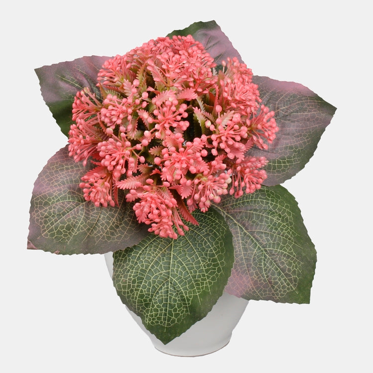 Vaaleanpunainen hortensia tekokukkakimppu 31 cm - Tekokukat