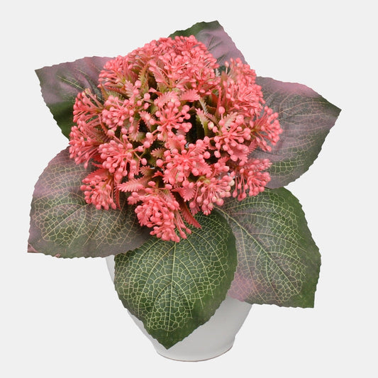 Vaaleanpunainen hortensia tekokukkakimppu 31 cm - Tekokukat