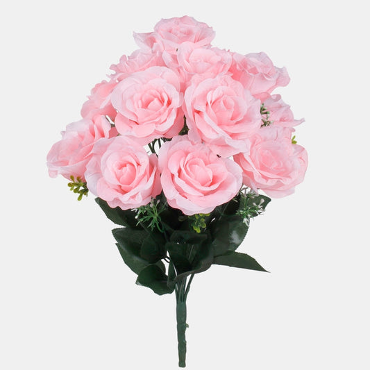 Roosa roosi kunstlillekimp 45 cm - Kunstlilled