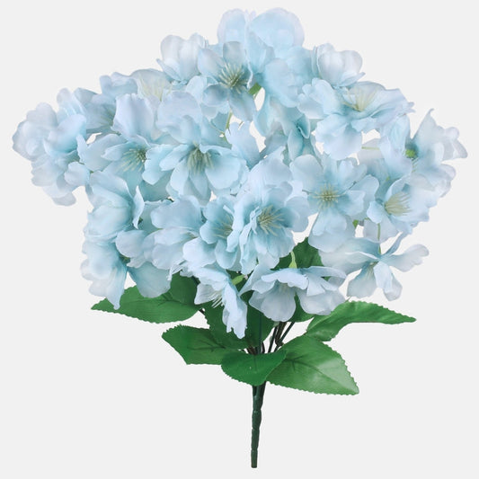 Vaaleansininen omenankukka tekokukkakimppu 32 cm - Tekokukat