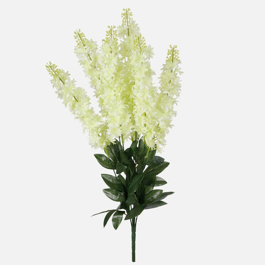 Vaaleanvihreä delphinium tekokukkakimppu 64 cm - Tekokukat