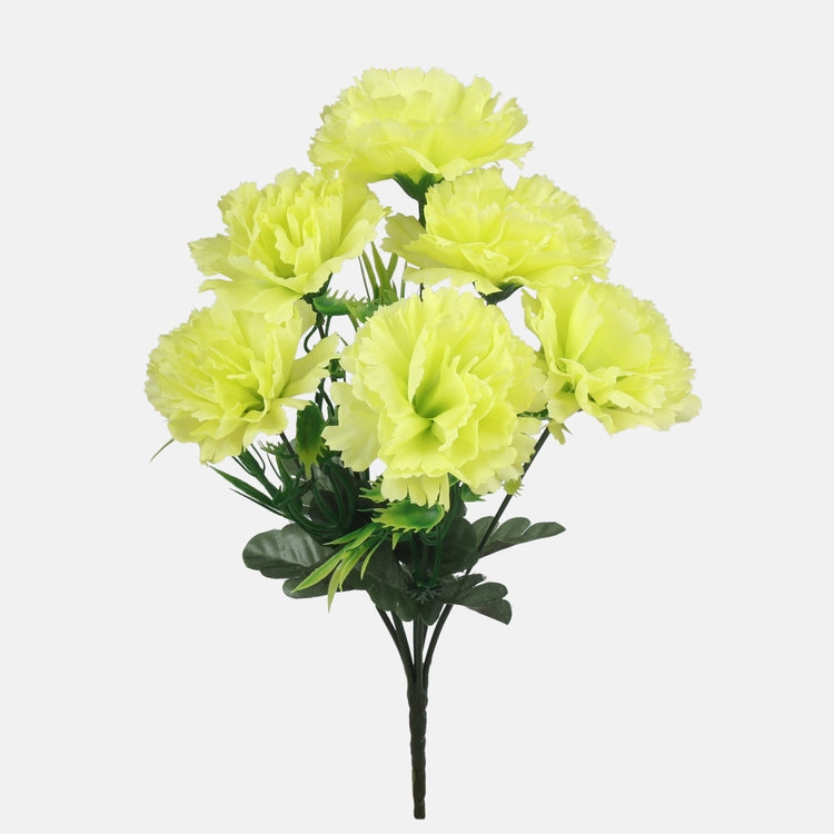 Vaaleanvihreä neilikka tekokukkakimppu 30 cm - Tekokukat
